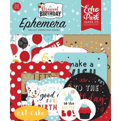 Echo Park Magical Birthday Boy Die Cuts - Ephemera